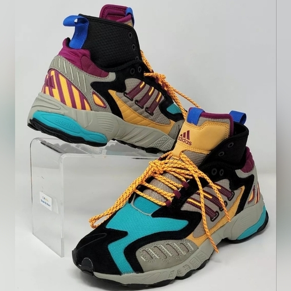 Adidas Original Men’s Size 8 TORSION TRDC MID FW9173 Tech Beige Berry Solar New - Picture 8 of 12